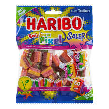 bag of Haribo Rainbow Pixel Sauer gummy candies