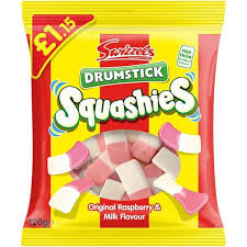 Swizzels Drumstick Squashies Original Raspberry & Milk Flavour