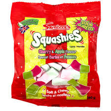Swizzels Squashies Sour Cherry & Apple flavored candy