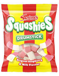 Swizzels Drumstick Squashies Original Raspberry & Milk Flavour