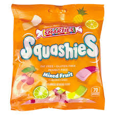 Smarties Squashies Mixed Fruit flavored candy