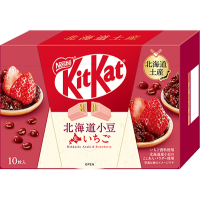 Kit Kat Mini 10-Pack Hokkaido Azuki & Strawberry Flavor Limited version Made in JAPAN