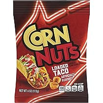 CORN NUTS Loaded Taco Crunchy Corn Kernels 4 OZ Bag