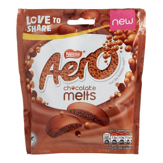 Nestle Aero Milk Chocolate Melts Pouch (Product of UK)