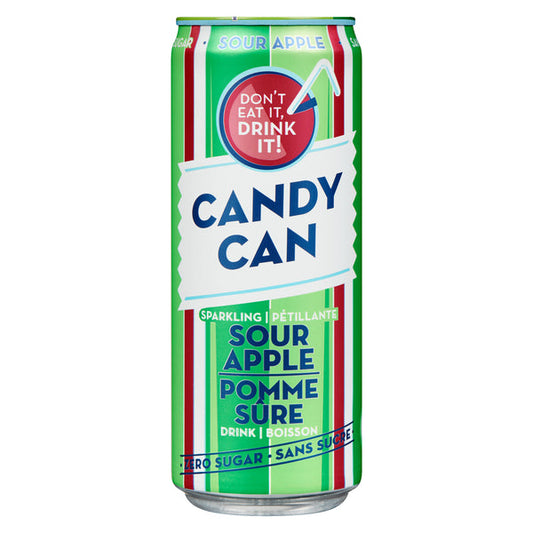 Candy Can Sparkling Sour Apple with Zero Sugar, 330 ml