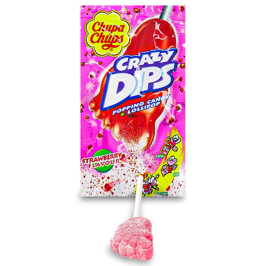 Chupa Chups Crazy Dips Popping Candy + Lollipop - 14g (Netherlands)