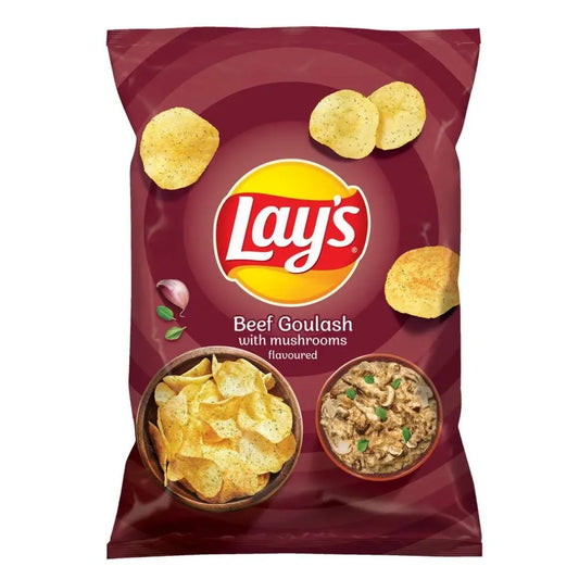 LAYS LAY'S - BEEF GOULASH WITH MUSHROOMS - LIMITED - 130G - Germany