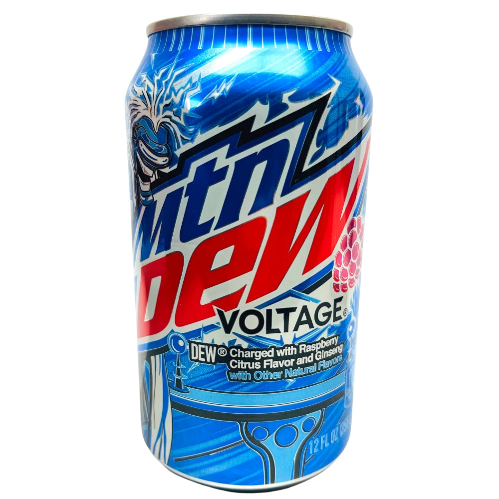Voltage Raspberry Mountain Dew Voltage Raspberry Citrus Flavor with Jinseng 12oz Can ...