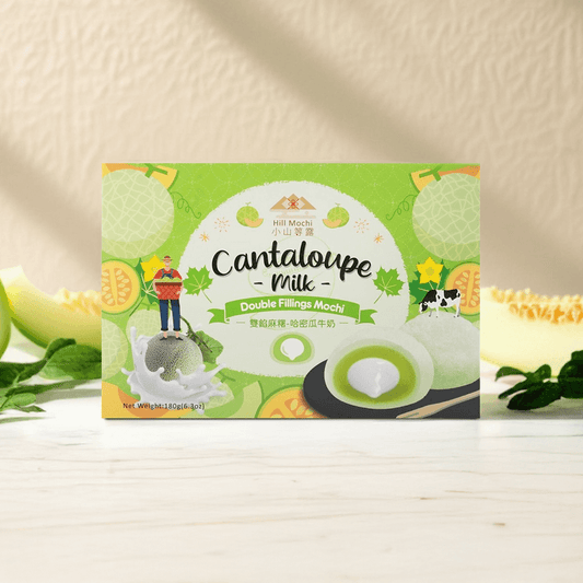 Double Fillings Mochi Cantaloupe Milk 6.35 oz Product of Taiwan