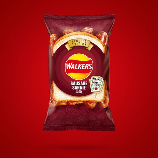 Walkers Sausage Sarnie Limited Edition Potato Chips 45g - UK
