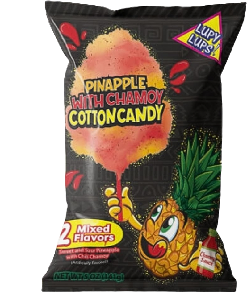 Lupy Lups Pineapple with Chamoy Cotton Candy