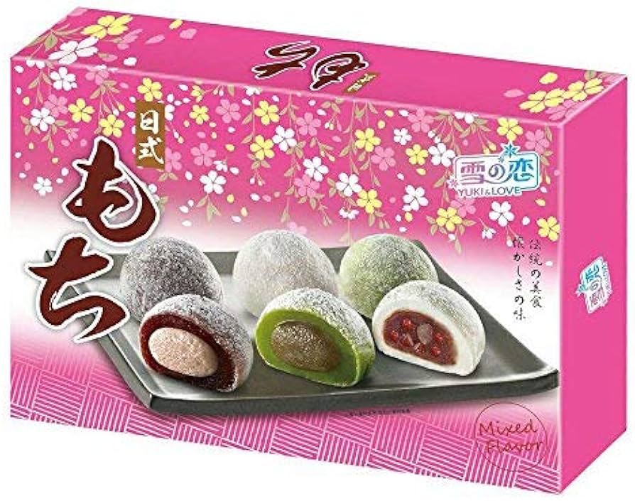 Yuki&Love Japanese Style Mixed Flavor Mochi (Red Bean, Green Tea, Taro Mochi 4 each) - Taiwan