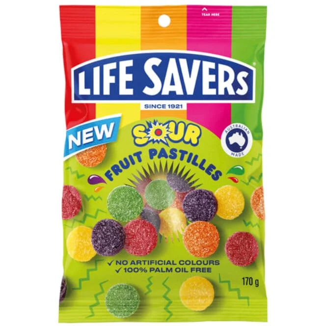 Lifesavers Sugar Sour Pastilles 170g -Australia