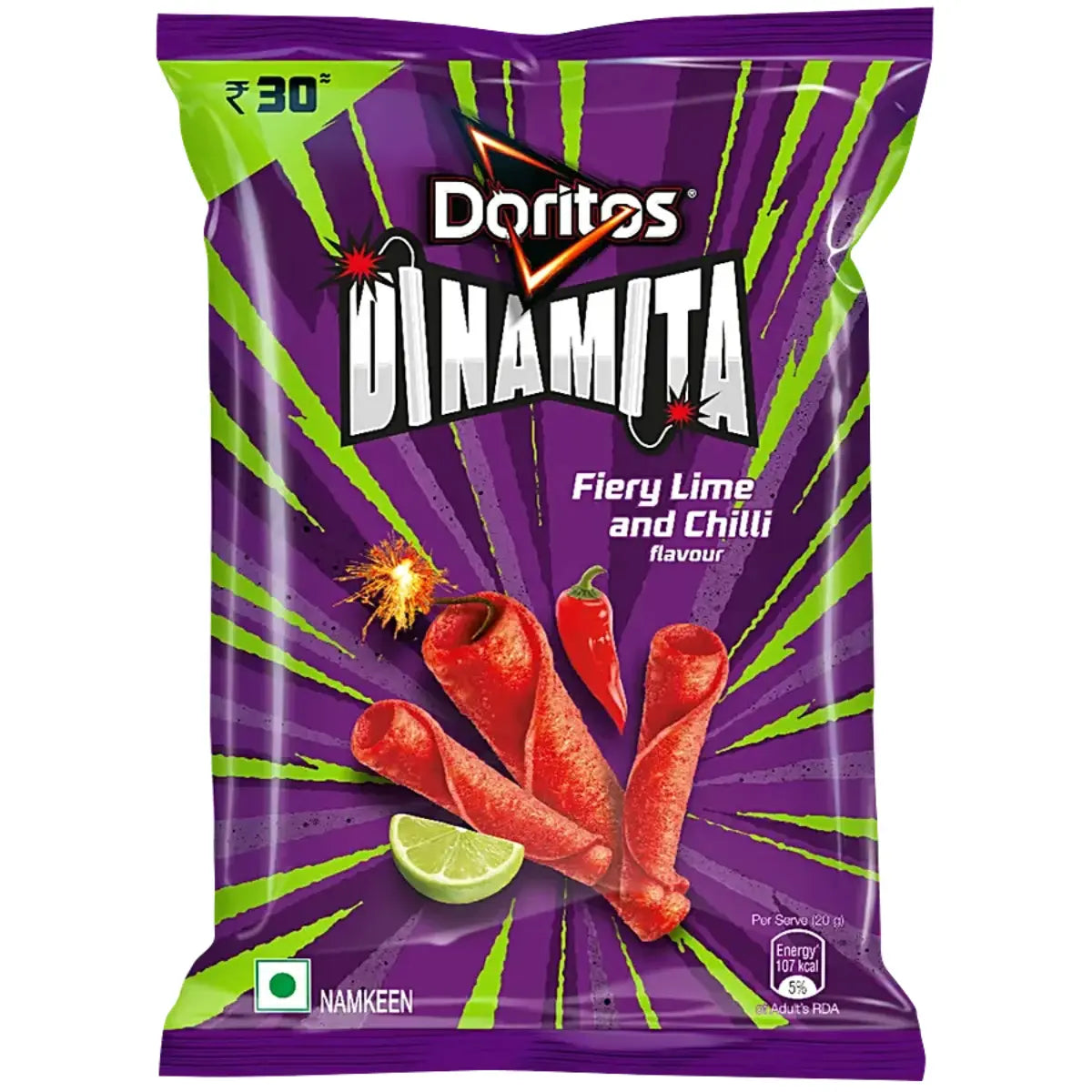 Doritos Dinamita Fiery Lime and Chilli flavored tortilla chips