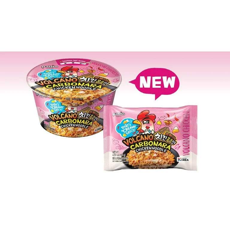 Paldo Volcano Carbonara Chicken Noodle