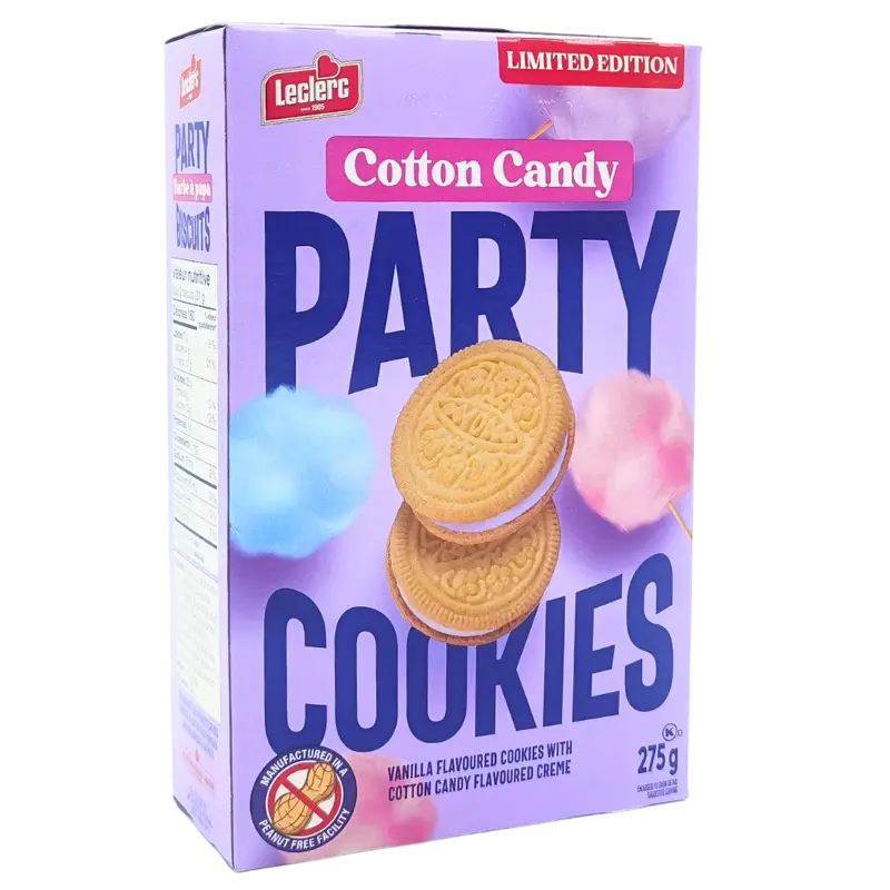 Leclerc, Party Cookies, Cotton Candy, 275g(Canada)