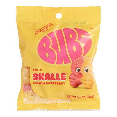BUBS sour skalle lem raspberry- sweden