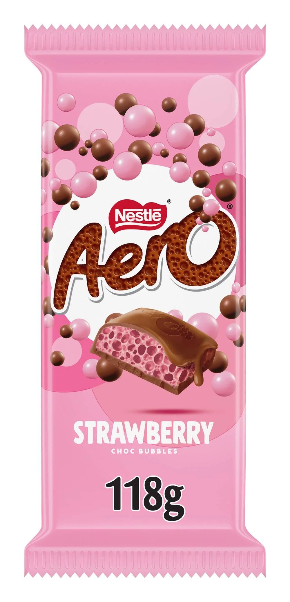 Aero strawberry choc bubbles-Australia